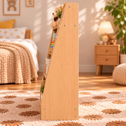 Bibliothèque Montessori en bois à 4 niveaux pour chambre et salle de jeux Hilair