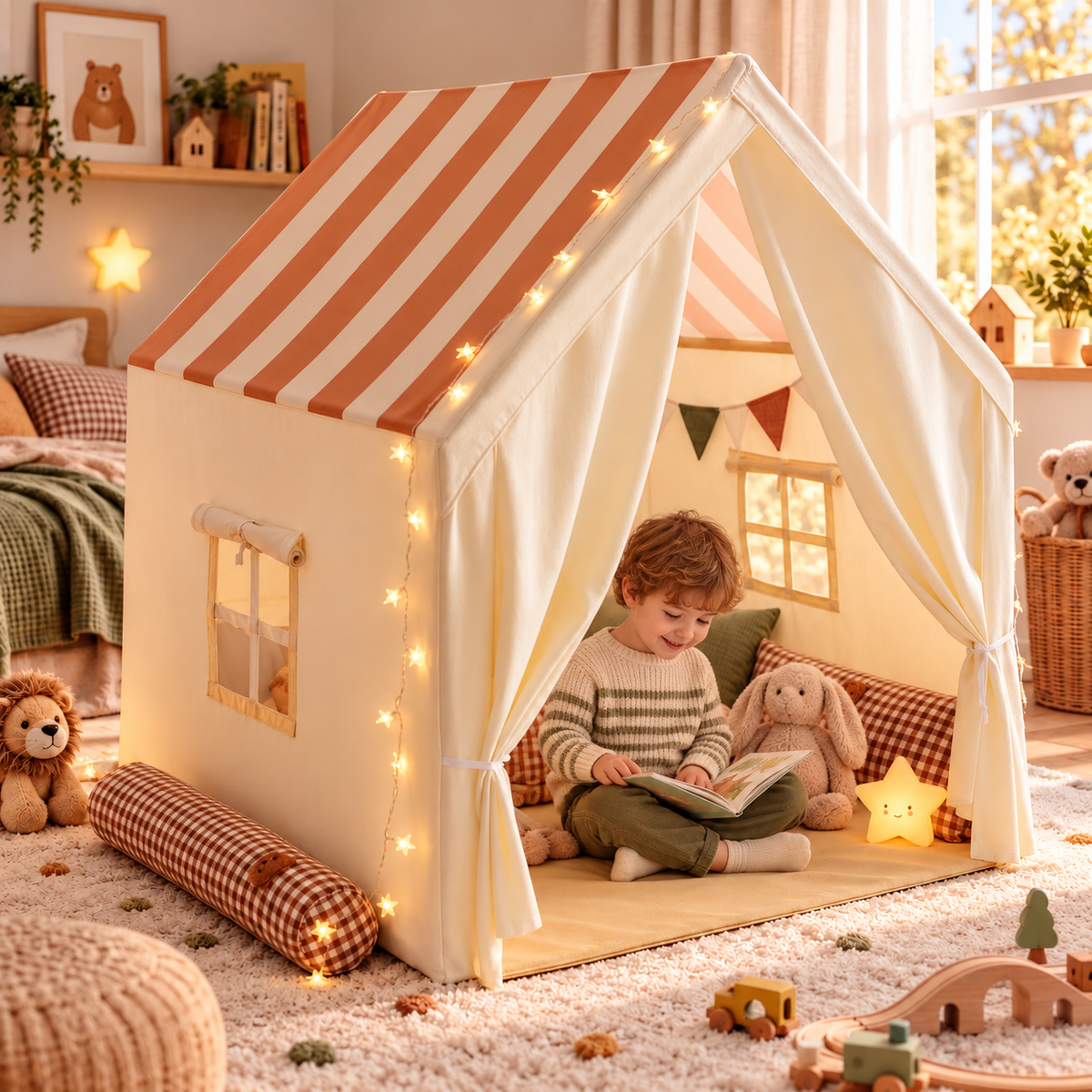 Tente de jeu Montessori pliable pour enfant, intérieur et extérieur Hilair