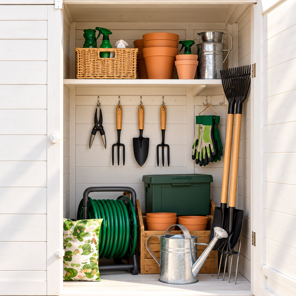Abri de jardin 0,53 m² en bois de sapin blanc avec fixation murale Hilair