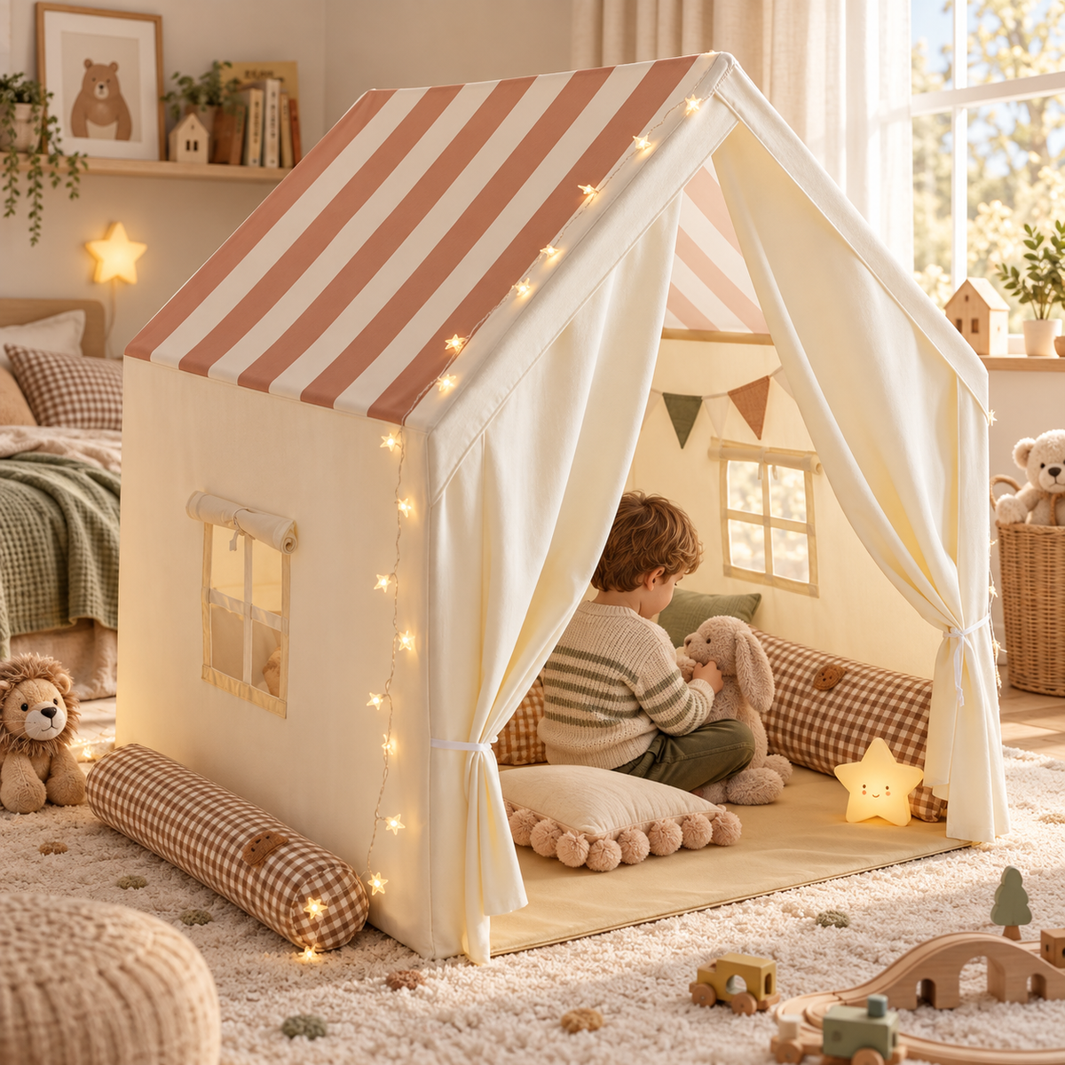 Tente de jeu pliable pour enfant, intérieur et extérieur – vue 1