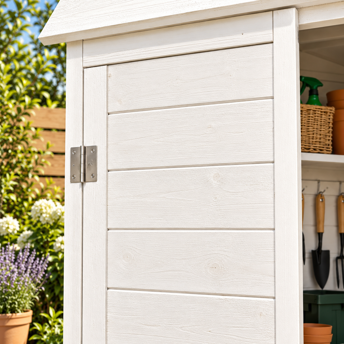 Abri de jardin 0,53 m² en bois de sapin blanc avec fixation murale Hilair