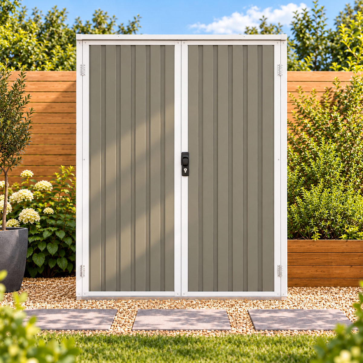 Abri de jardin 0,48 m² en acier galvanisé avec porte verrouillable Hilair