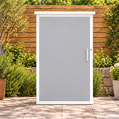 Abri de jardin 0,42 m² en bois avec 2 étagères et porte verrouillable Hilair