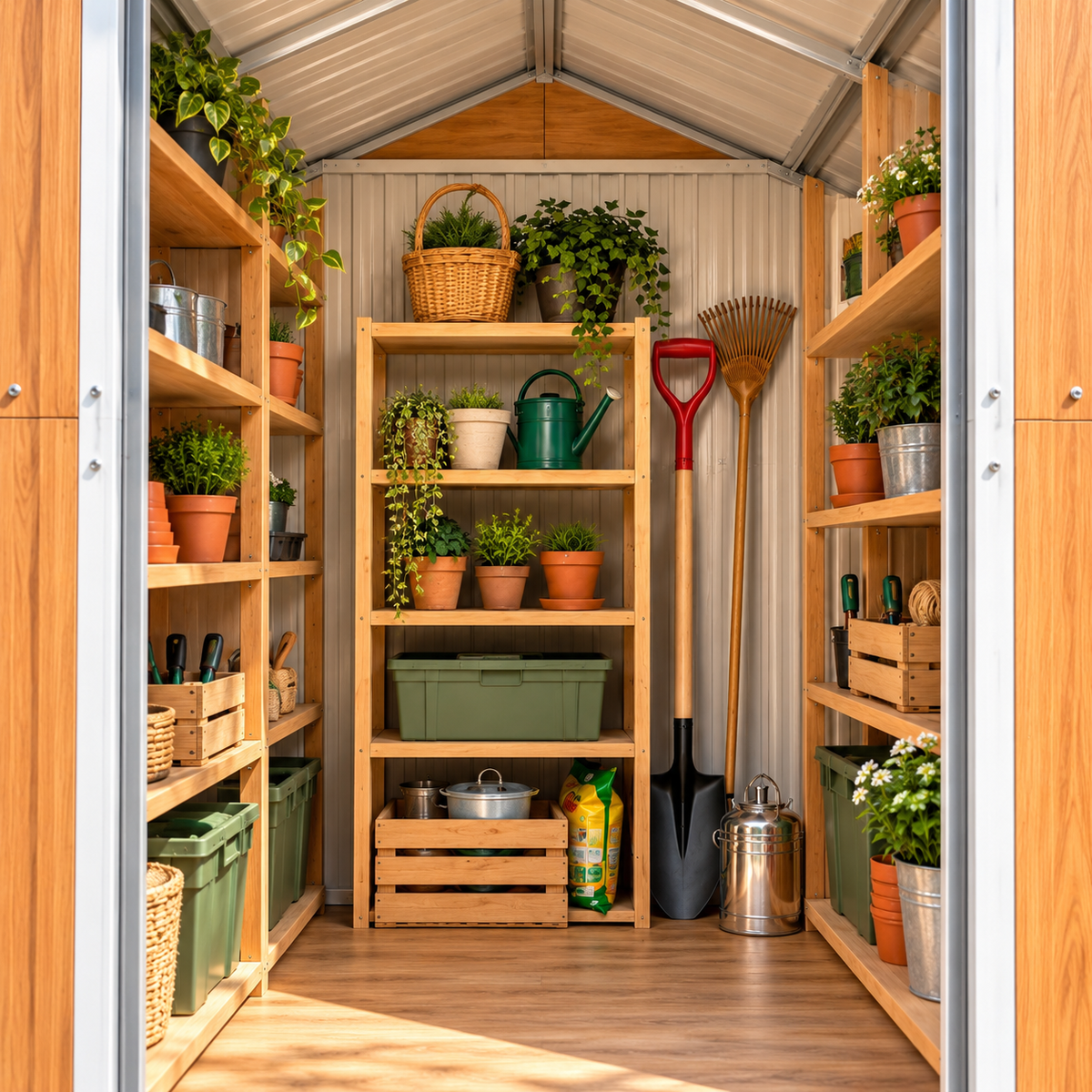 Abri de jardin 2,4 m² en métal gris anthracite avec porte coulissante Hilair