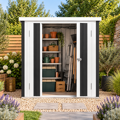 Abri de jardin 1,26 m² en tissu composite avec portes verrouillables Hilair