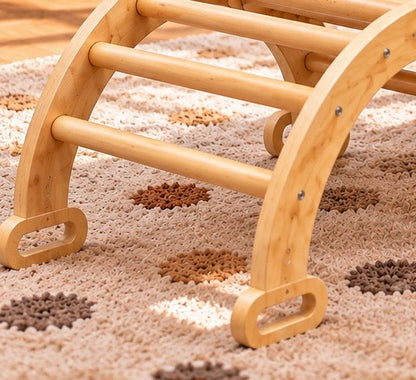 Triangle d'escalade pliable en bois 5-en-1, rampe et arche Hilair