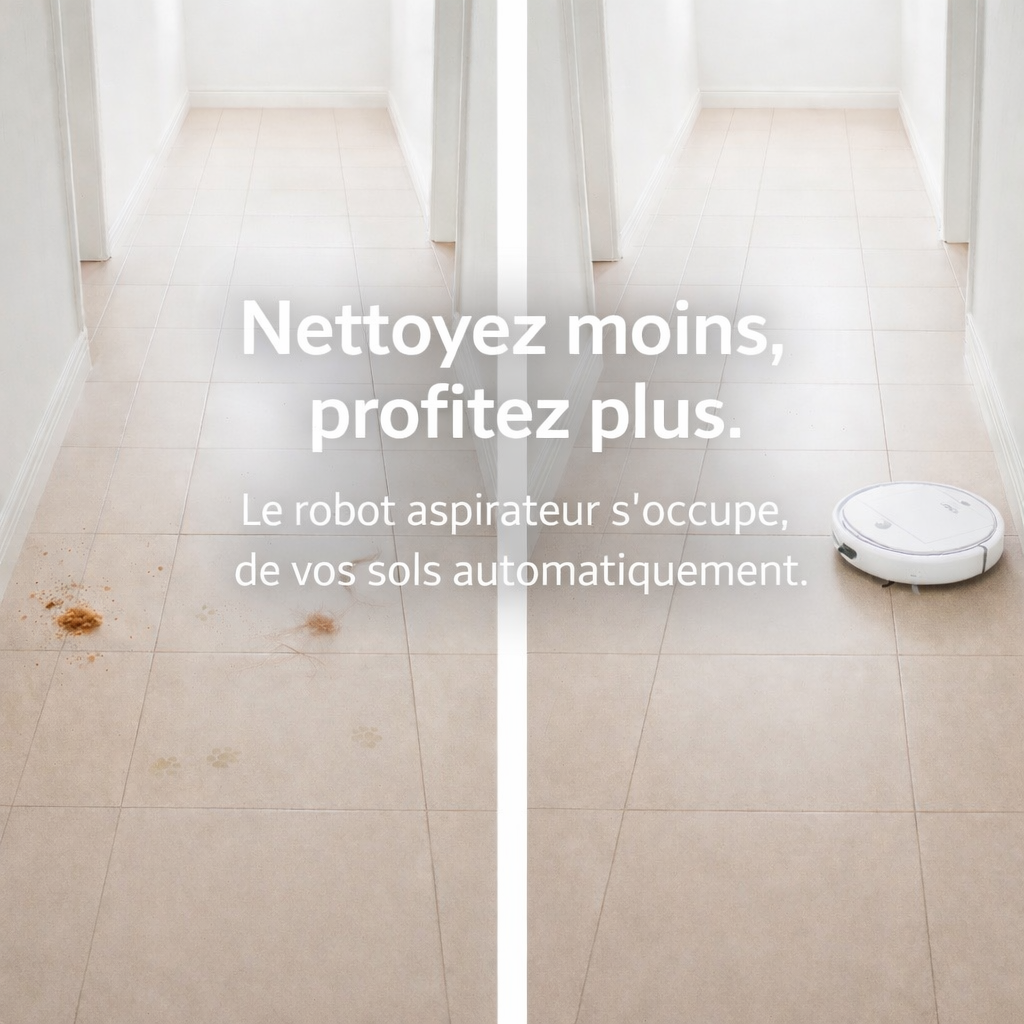 Robot Aspirateur Hilair – Nettoyage Automatique des Sols Sans Effort