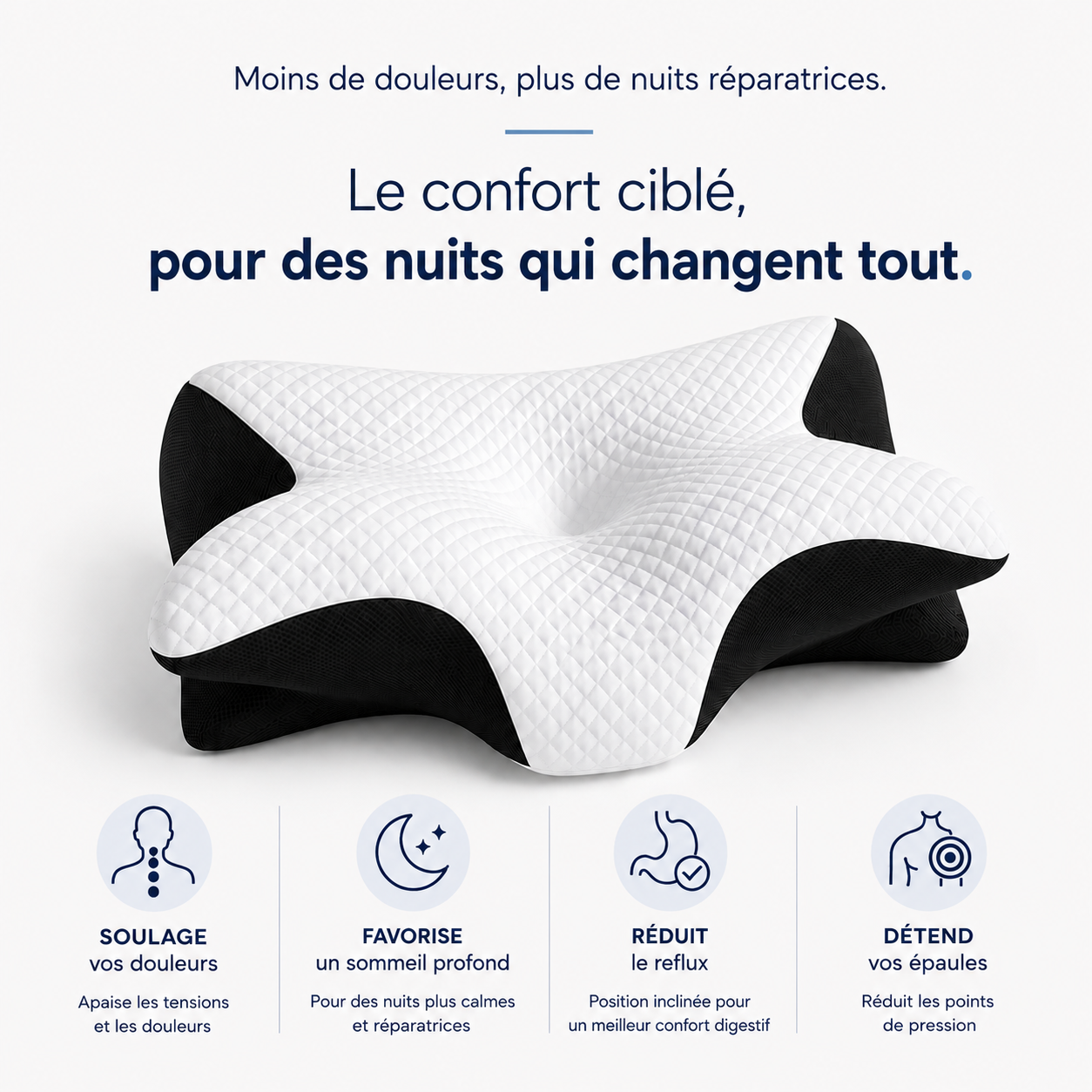 Oreiller Hilair – Réveillez-vous Sans Douleurs Cervicales Hilair