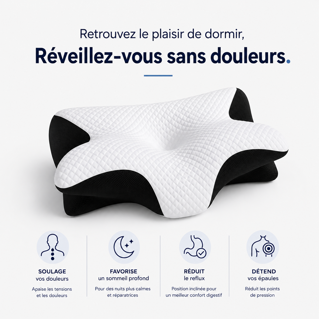 Oreiller Hilair – Réveillez-vous Sans Douleurs Cervicales Hilair
