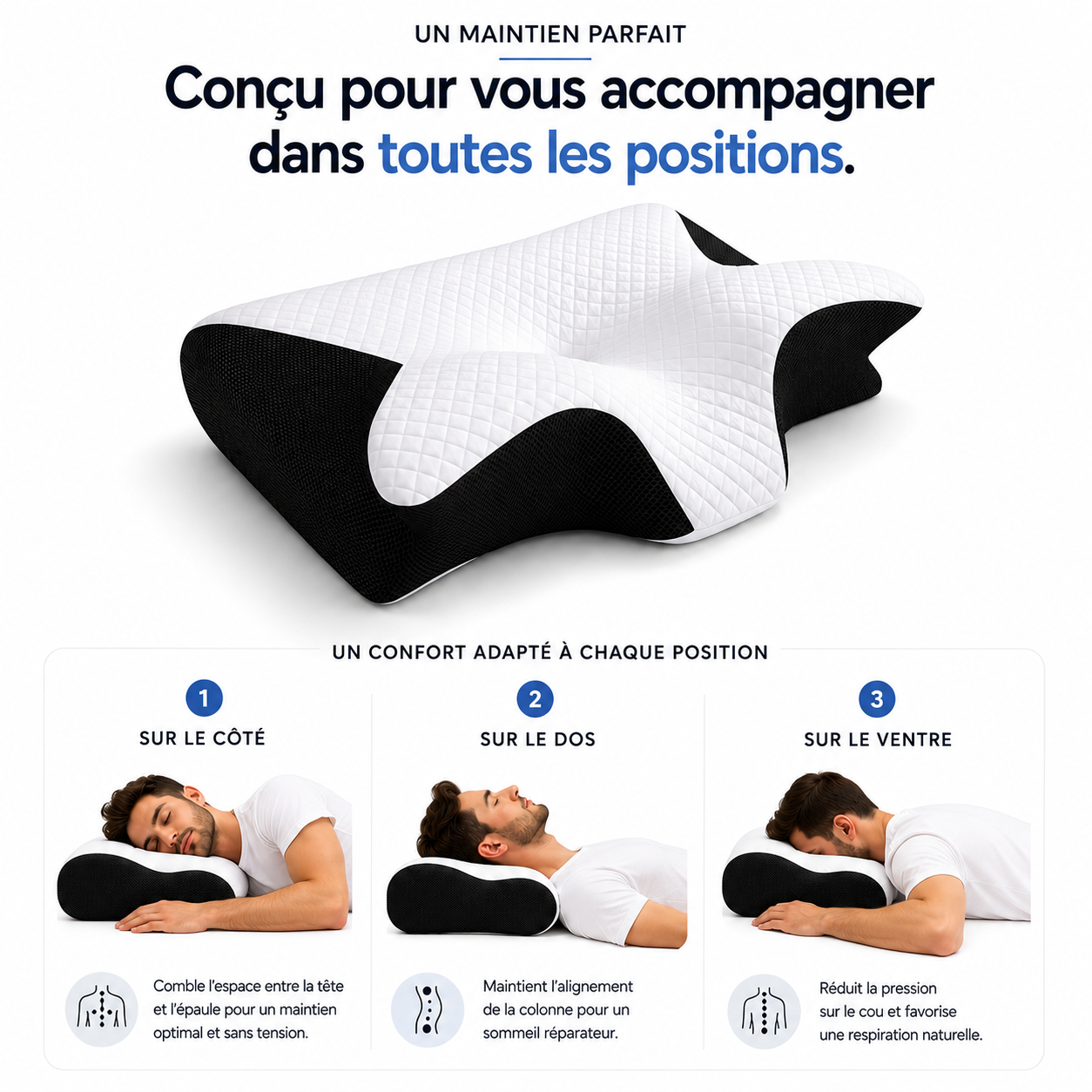 Oreiller Hilair – Réveillez-vous Sans Douleurs Cervicales Hilair