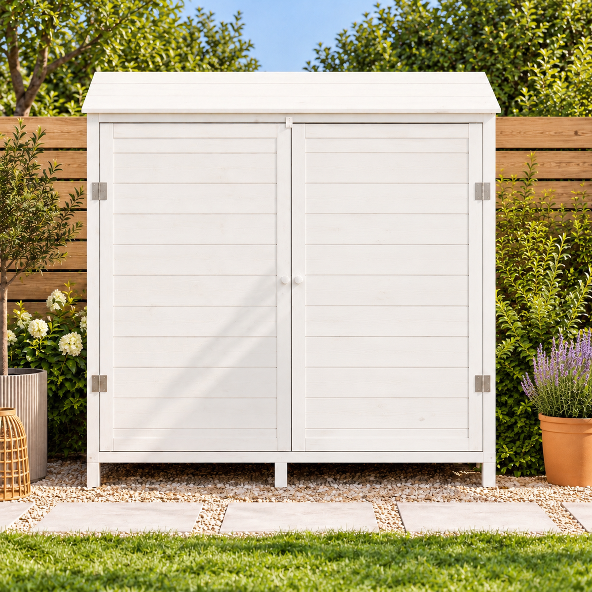 Abri de jardin 0,53 m² en bois de sapin blanc avec fixation murale Hilair
