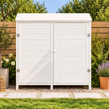 Abri de jardin 0,53 m² en bois de sapin blanc avec fixation murale Hilair