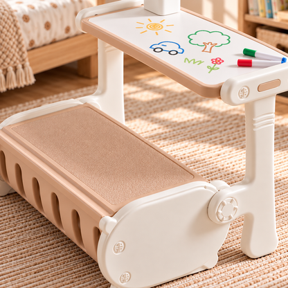 Table et chaise Montessori en bois massif, pliable et réglable Hilair