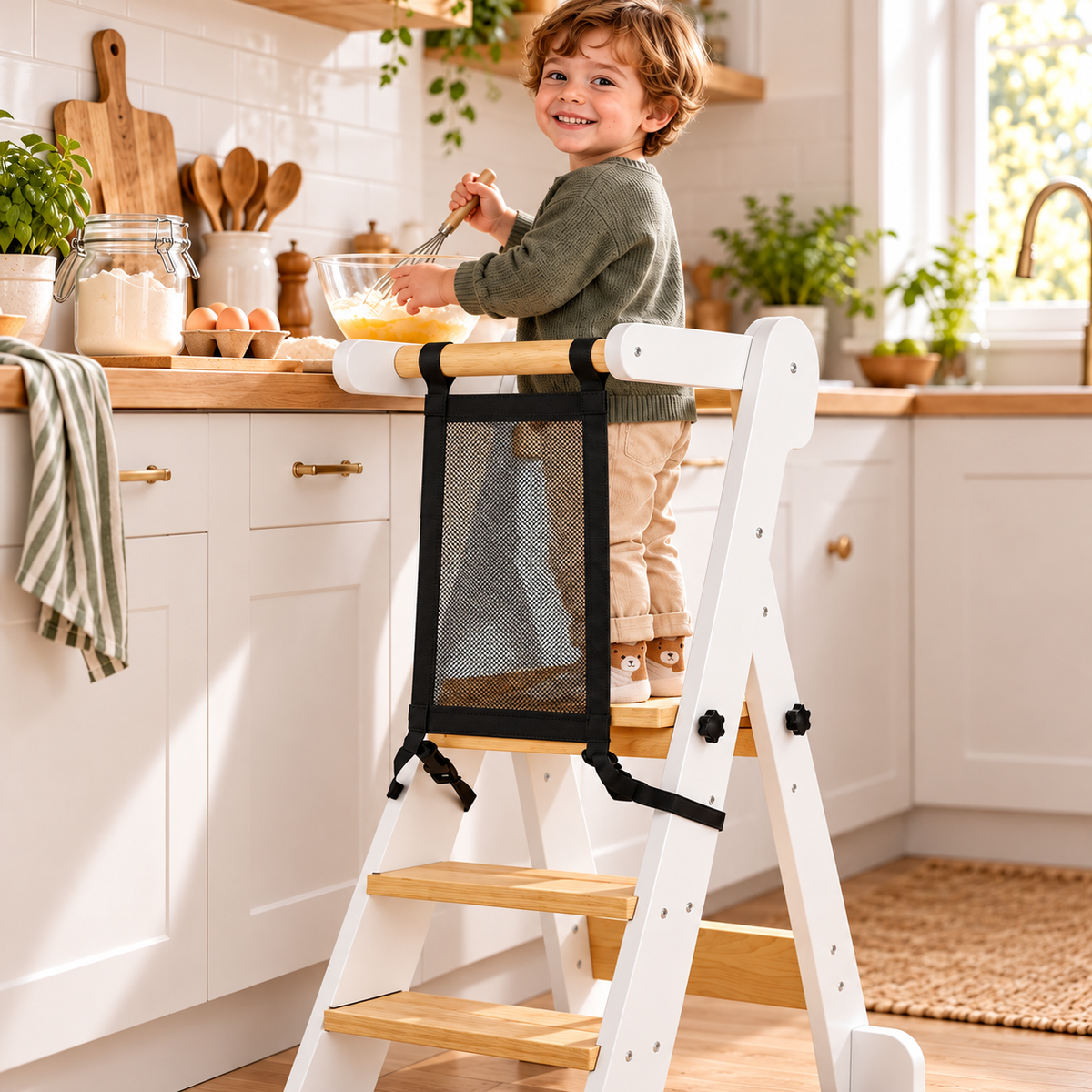 Tour d'apprentissage pliable anti-bascule, de 1 an et demi à 6 ans Hilair