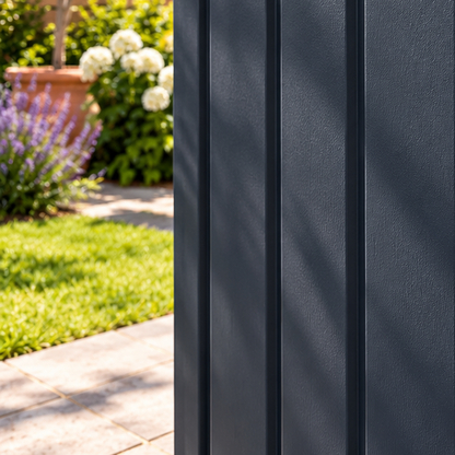 Abri de jardin 4,9 m² en métal avec portes coulissantes Hilair